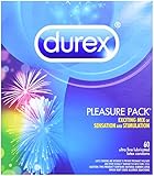 Durex Pleasure Pack 60 Count; Exciting Mix of Sensation and Stimulation