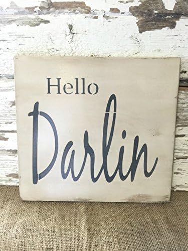 Rustic Wood Hello Darlin Sign