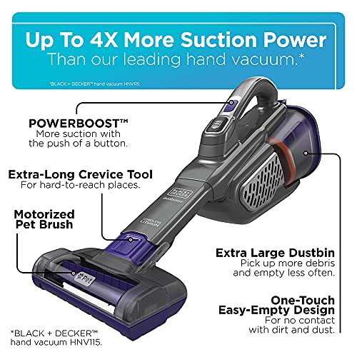 BLACK+DECKER Furbuster Handheld Vacuum for Pets, Cordless