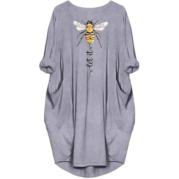 JiaMa womens Let it be Long Sleeve Loose Pocket Oversize Tunic Pockets Dress,  Green01, X-Large at Amazon Women's Clothing store