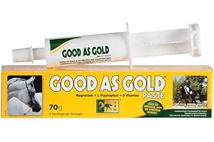 TRM Good as Gold Paste – Calming Supplement for Nervous Horses with Magnesium, L-Tryptophan & B Vitamins – 70g or 3 x 35g Syr