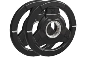 FAGUS H Weight Plate 2-Inch Rubber Coated Olympic Grip Plate for Barbell,Solid Cast Iron Weight Plates for Strength Training,Weightlifting,Crossfit,Home Gym, Single and Pair, 2.5/5/10/15/25/35/45 LB