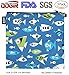 QOGiR Reusable Snack Bags and Sandwich Bags with Handle: Lead-Free,BPA-Free,PVC-Free,FDA Passed (Marine Fish)
