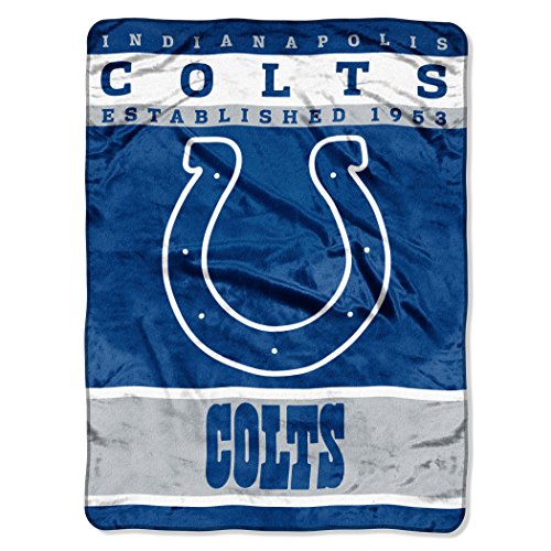 The Northwest Company Officially Licensed NFL Indianapolis Colts 12th Man Plush Raschel Throw Blanket, 60" x 80"