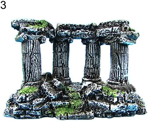 seawood Aquarium Fish Tank Decoration Artificial Roman Column Ruins Castle Ornaments Four-columns