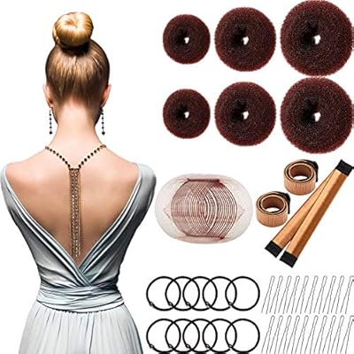 Hair Donut Bun Maker Girls Hair Styling Kit With 20 Invisible