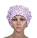 2-Pack Doctor Scrub Cap Bouffant Surgical Hat with Sweatband for Women Ponytail