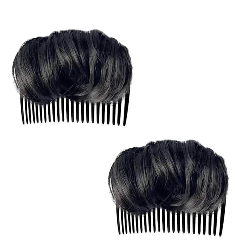 AYNEFY Volume Up Hair Base, Hair Accessories Bump It Up Hairstyle Clip Bun Maker for Women, Volume Insert Hair Bump Up Tool for Short Long Hair DIY (black)