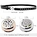 RoyAroma 2PCS Aromatherapy Essential Oil Diffuser Bracelets, Two Patterns Pendant Locket Jewelry, Stainless Steel Locket Bracelet Leather Wristband with 24 Felt Pads