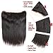 LONG YAO Brazilian Straight Virgin Hair 3 Bundles with Frontal Closure 13×4 Ear to Ear Lace Frontal with Bundles 100% Virgin Human Hair Extensions Weave weft Natural Color