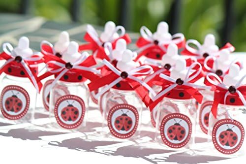 Ladybug Mini Baby Bottle Party Favors and Games (SET Of 12)
