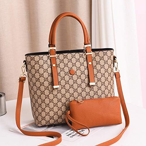 WOAIRAN Women Shoulder Bag Female Fashion Large Vintage Printing Handbag Cross Body Bag Ladies Leisure Messenger Bag 2-Piece Set