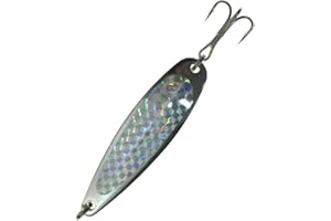 SANHU 2 oz Crocodile Spoon Chrome w Prism Tape 10 Pieces