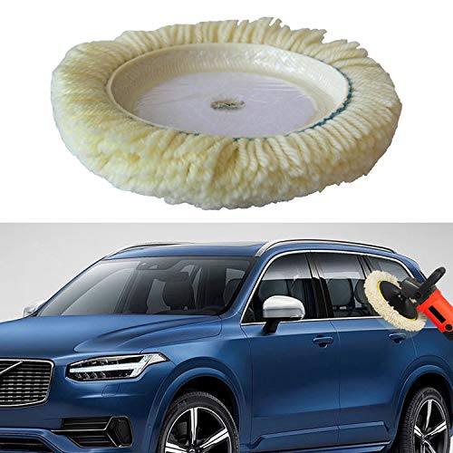 Shineyoo Wool Buffing Pad Kit 5" 3PCS 100 Natural Wool Car Auto Hook