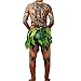 WEEOH Moana Maui Tattoo T Shirt/Pants Halloween Adult Mens Women Cosplay Costume(L)