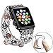 fastgo Compatibale for Apple Watch Band 42mm 44mm 45mm, Bling Elastic Cute Dressy Feminine Replacement Band Compatible for Iwatch SE & Series 7/6/ 5/4/3/2/1(Gray-42/44/45mm)