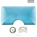 MALOUF Z Shoulder Zoned Dough Memory Foam Pillow - Gel Infused - Premium Tencel Cover - 5 Year U.S. Warranty - Mid Loft - Queen, Blue
