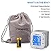 MeasuPro Portable Automatic Wrist Blood Pressure Monitor with Heart Rate Meter, Hypertension Color Alert Display, Two User Modes, IHB Indicator and Memory Recall
