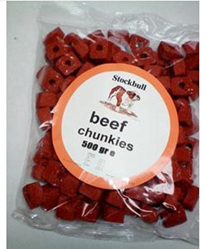 Stockbull BEEF CHUNKIES 500G PER PACK. TRAINING – DOG TREAT – PILL POCKET - 1 OR 3 PACKS (3 PACKS)