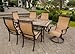 Hanover MONACO7PCSW Monaco 7-Piece High-Back Sling Outdoor Dining Set