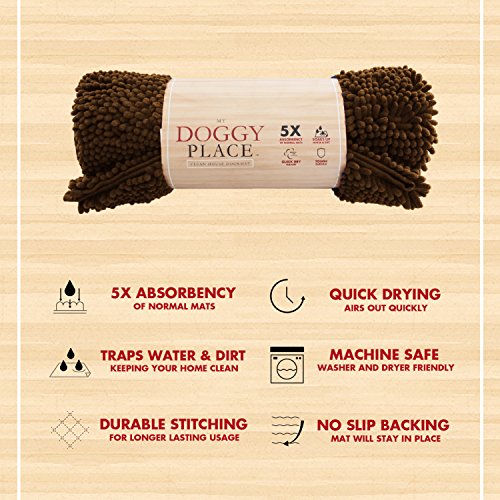 My Doggy Place Ultra Absorbent Microfiber Dog Door Mat, Durable