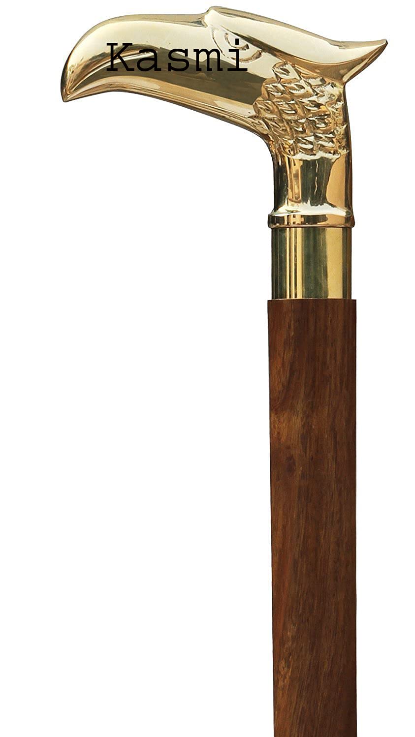 Kasmiartgallery Shesham Wood & Brass Made Foldable Royal Walking Stick