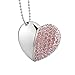 KOOTION Heart-Shape Pendant USB Flash Drive, USB 2.0 Memory Stick with Necklace, Thumb Drive for Photos & Videos, 32G, Pink