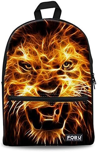 Girls Laptop School Bags for Teenagers Bookbags Backpack Canvas Lion Travel Rucksack Satchel