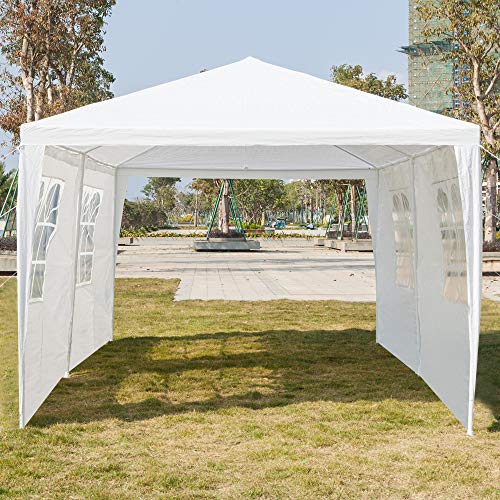 VINGLI 10' x 20' Outdoor Canopy Wedding Party Tent with 4 Removable Sidewalls and Zippered Door, Upgraded Steady Unique Frame Design,Sun Shelter Gazebo Pavilion Event, Pool Canopy - Thumbnail 5