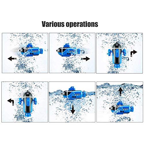 Womdee RC Submarine Mini Submarine Remote Control Toy, Model Ship Electronic Waterproof Underwater Submersible, Remote Range Control Submarine Put It in The Pool Tub Worked Fine