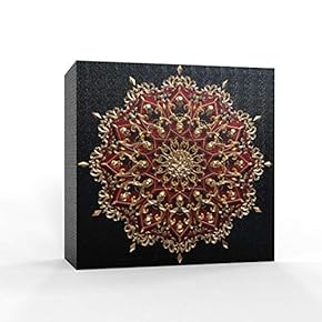 Canvas Wall Art - Luxury Rococo Art for Living Room - Modern Home Art Stretched and Framed Ready to Hang - 12x12 inches