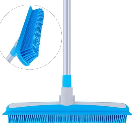 Brush With Extending Handle Ideal For Pet Hair Rubber Broom