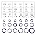 AUTOUTLET 270 PCS O Rings Kit Purple 18 Sizes Car Air Conditioning O-Ring Assortment Set with Valve Core Removal Tool for Door, Window, Electric Appliance, Bearing, Pump, Roller Auto, Home Appliances