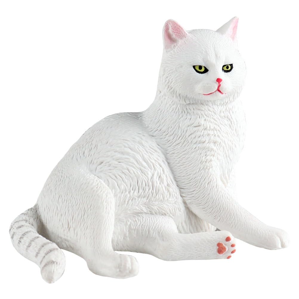 BESPORTBLE Garden Cat Statue Cat Decorations Kitten Statue Decor Ornaments Small Lovely Funny Garden Realistic Realistic Lawn Outdoor White Plastic