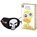 Plinrise Pure Cotton Amblyopia Eye Patch For Glasses,Treat Lazy Eye,Amblyopia And Strabismus,Children Eye Patch With Cartoon Sticker (Skull,Right)