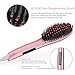 ACEVIVI Hair Straightening Brush, Ceramic Heating Straightening Irons Brush with Digital Anti Static, Anti Scald