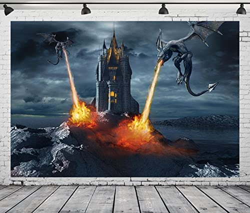 BELECO 20x10ft Fabric Gothic Castle and Dragons