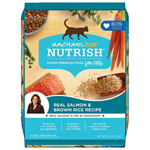 Rachael Ray Nutrish Premium Natural Dry Cat Food, Real Salmon & Brown