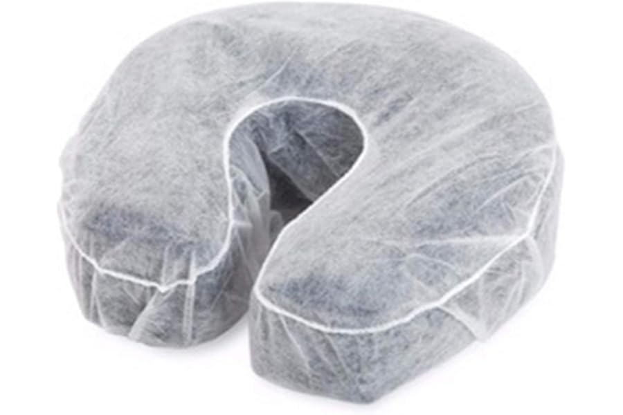 ZMDREAM Pack of 75 Headrest Covers Fitted Disposable Massage Face Rest Cradle Covers White & Black