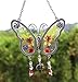 KY&BOSAM Butterfly Wind Chime with Crystal Sympathy Wind Spinner Memorial Wind Chimes for Loss of Loved One Prime Bereavement Sympathy Memorial Gift for Loss of Mother Father Condolence Remembrance