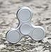 Fidget Spinner Toy Stress Reducer Portable Tri-Spinner Inner Peace Finger Toy Drop Test, Mute Bearing (Space silver（NEW Generation）