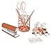 Rose Gold Desk Accessories | 7 Desktop Essentials (44 Items Total) | Office Supply Set & Organizer in Rose Gold Décor