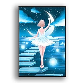Framed Canvas Wall Art for Living Room, Bedroom Flow in The Dream Canvas Prints for Modern Home Decoration Ready to Hang - 16"x24" inches
