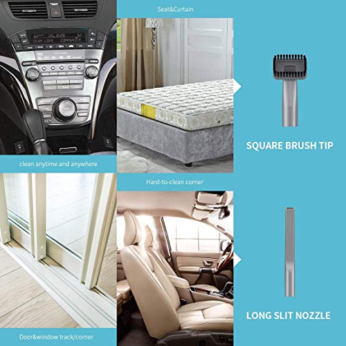 Cordless Vacuum Cleaner, Muzili Upright Handheld 2-in-1 Vacuum with 120W Strong Suction, 2lbs Lightweight, Low Noise for Carpet, Hard Floor,Stairs, Cars, Pet Hairs