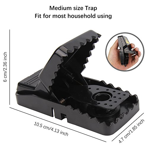 Mouse trap, BEDEE Rat Trap Pest Control (Set of 6) Humane Reusable Snap Mice killer Rodent Catcher [Safe &Sanitary &Effective ] Good for Kitchen/warehouse/farm Safe for pet - Thumbnail 3