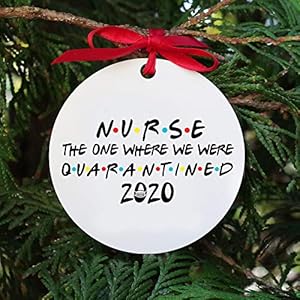 Xmas Ornaments, The One Where We Were Quarantined, Covid 2020 Ornament, Quarantine Ornament, Christmas 2020 Ornaments, Christmas Ornament 3″ Ceramic Oranment Chistmas Tree Decoration