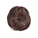 VRHOT 28 Pieces Human Hair Weaves with Top Closure Brazilian Virgin Hair Weave Wavy Curly Short 27Pcs Hair with Closure Free Wig Cap Shower Cap 2'' 3'' 4'' 100g Brown (2'' 3'' 4'', 30)
