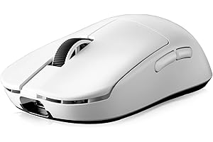 MCHOSE L7 Ultra Topspeed Wireless Gaming Mouse with PAW3950 42K Sensor, 46g Super Lightweight, OMR Optical Switches, 8000KHz Polling Rate, 2.4GHz/BT/Wired Tri-Mode, 8 Programmable Controls (White)