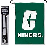 Charlotte 49ers Garden Flag with Pole Stand Holder