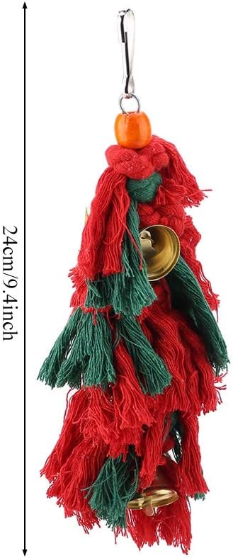 Parrot Chew Toy, Colorful Cotton Knots Rope Bird Tearing Toys with Bell for Small Parrots Parakeets, Conures, Cockatiel Love Birds - Image 3